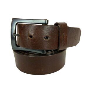 Carhartt Mens Anvil Belt Size 42 Brown Leather Work Casual Gunmetal Buckle